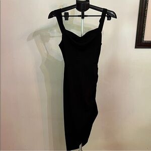 Amanda Uprichard Black Asymmetrical Dress